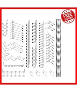 Heavy-Duty 170PCS Pegboard Hooks with Secure Locks - Perfect for Home Pr... - $84.01 CAD