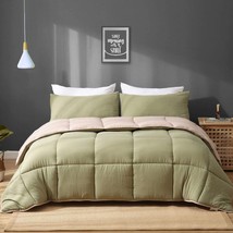 Reversible Bed Comforter Set Twin - 2 Piece All-Season Down Alternative ... - £39.31 GBP