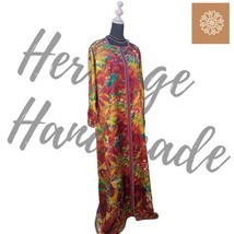 1960s Maxi Kaftan Dress Colorful Moroccan vintage - £141.54 GBP