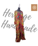 1960s Maxi Kaftan Dress Colorful Moroccan vintage - £141.22 GBP