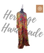 1960s Maxi Kaftan Dress Colorful Moroccan vintage - $245.32 CAD