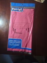 Party Rectangle Pink Plastic Table Cover - $15.72