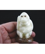 (tne-ape-OR-312) ORANGUTAN monkey ape TAGUA NUT palm nuts figurine carvi... - $509.18 MXN