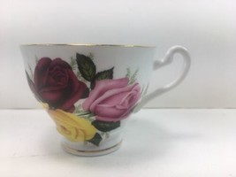 Imperial Finest Bone China Made in England Cup Floral Flowers Gold Trim - $17.37