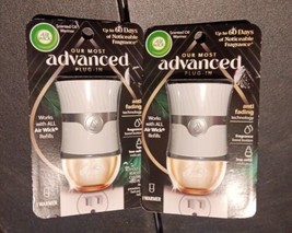 2 Pc Air Wick Advanced Plug-In Scented Oil Warmer w/ Fragrance Boost But... - £11.00 GBP