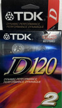 TDK D120 High Output Blank Audio Cassette Tapes - 2 Pack - Sealed - £19.22 GBP