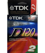 TDK D120 High Output Blank Audio Cassette Tapes - 2 Pack - Sealed - £19.17 GBP