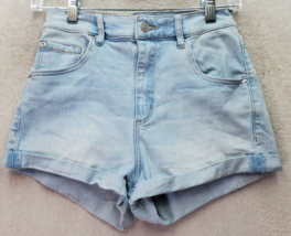 Garage Bermuda Shorts Women Size 01 Blue Denim Cotton 5-Pocket Design Flat Front - £14.51 GBP