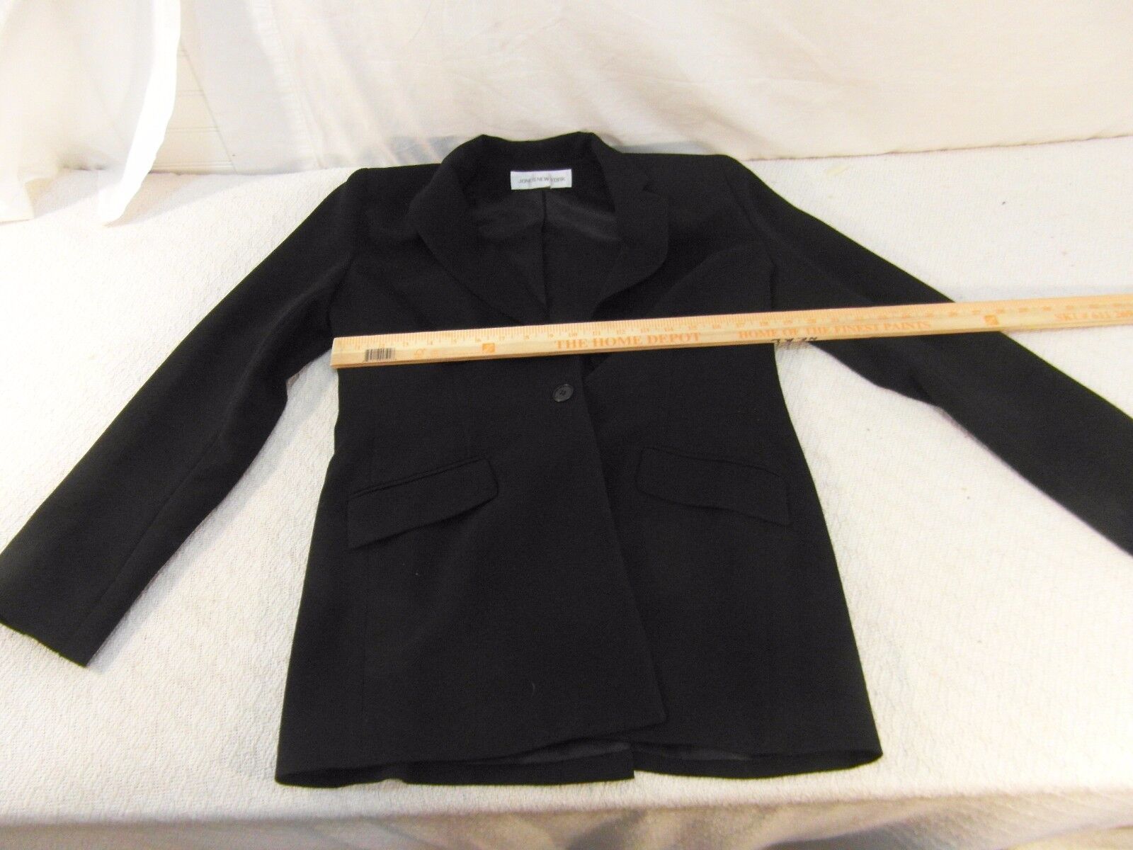 Women&#39;s Jones New York Black One Button Blazer POLY COAT SUIT JACKET SIZ... - $23.21