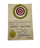 Boy Scouts Vintage Merit Badge Rifle Shotgun Patch Card 1970 BSA - £9.42 GBP