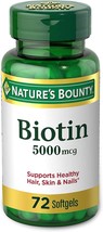 Nature&#39;s Bounty Biotin, Vitamin Supplement, Supports Metabolism for Energy and H - £18.33 GBP