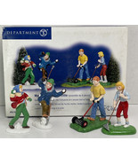 Dept 56 Snow Village WORK A LITTLE, PLAY A LITTLE 4pc #55208 Christmas - $31.60 CAD