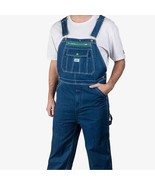 Liberty Overalls 40” x 22” CROPPED men’s Denim Jean Bib Overalls green a... - $991.10 MXN