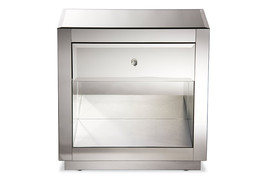 Roderick Hollywood Glamour Style 1-drawer and 1-shelf End Table  - $595.00