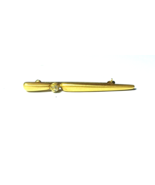 Designer Signed Antique 18K Yellow Gold &amp; Diamond Stick Pin - £619.34 GBP