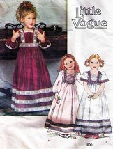 Vintage 1970&#39;s Child&#39;s Dress Little Vogue Pattern 1800-v Size 4 UNCUT - £11.15 GBP