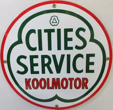 Cities Service Koolmotor New 12" Round Porcelain Metal Sign - $59.95