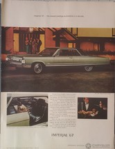 67 Chrysler Imperial  Advertisement Vintage 1966 - £10.24 GBP