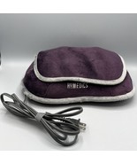 Homedics SP-105H Shiatsu &amp; Vibration Heated Massage Pillow Dark Purple - £23.28 GBP