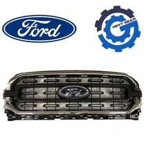 New OEM Chrome Black Grille 2021 2022 Ford F-150 XLT W/ Emblem ML34-8200-BFSMAS - £299.85 GBP