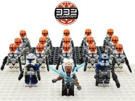 18pcs/set Star Wars Ahsoka Tano Rex The 332nd Company Clone Troopers Minifigures - £22.87 GBP