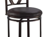 Coffee Brown Metal Swivel 24&quot; Counter Stool - $191.99