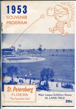 Major League Baseball Exhibition Game Program-1953-St Pete FL-Yanks-Red Sox-VG- - £59.78 GBP