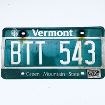 2005 United States Vermont Green Mountain Passenger License Plate BTT 543 - $25.73