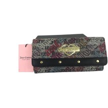 Juicy Couture Wallet Clutch Gray Logo Print New - £21.38 GBP