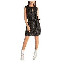 $139 Rachel Roy Sequin Sleeveless Keyhole Short Sheath Party Dress Black Medium - £19.09 GBP