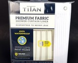 Titan Premium Fabric Shower Curtain Liner Never Leak 70x72&quot; White Heavyw... - £23.35 GBP
