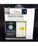 Titan Premium Fabric Shower Curtain Liner Never Leak 70x72" White Heavyweight - $29.65