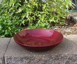 Himark Burgundy Maroon 13-5/8” Large Shallow Pasta Serving Bowl Made In Portugal - £19.65 GBP