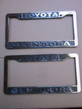 Pair of 2X Glendora Toyota License Plate Frame Dealership Plastic - £22.82 GBP