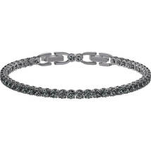 Swarovski Unisex Tennis Swarovski Crystal Gray Ruthenium-Plated Deluxe Bracelet - £161.23 GBP