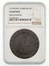 1797 Soho Grande-Bretagne 2 Pence Cuivre Pièce de Monnaie Classé By NGC ... - $231.43