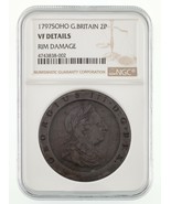 1797 Soho Grande-Bretagne 2 Pence Cuivre Pièce de Monnaie Classé By NGC ... - $4,311.99 MXN