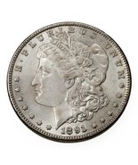 1891-S Silver Morgan Dollar in AU+ Condition, Touch of Toning, Slight Rub - $2,706.61 MXN