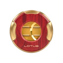 Lotus Meteor Cigar Cutter Woodgrain Twin Blade Compact Metal Housing Cut1005 - $76.59 CAD
