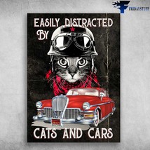 Black Cat Driving Easily Distracted By Cats And Cars Racing Cat - £12.57 GBP