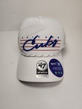 Chicago Cubs MLB &#39;47 Brand White Script Hitch Rope Adjustable Snapback Hat - £22.01 GBP