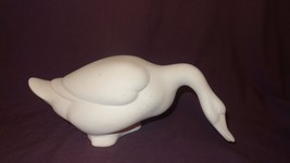 Goose Looking for food Ceramic Bisque Ready to Paint Unpainted U-paint 4&quot; - $11.89