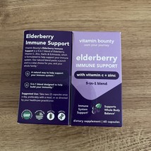 2 Pk Elderberry Support W Zinc Vit C & Echinacea 5-in-1 Blend 60 Day Supply NEW - $19.29