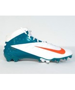 Nike Vapor Elite Hyperfuse White Aqua &amp; Orange 3/4 TD Football Cleats Me... - £80.12 GBP