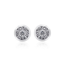 1.50 Carat Round Cut Diamond Halo Earrings 14K White Gold - £1,384.65 GBP