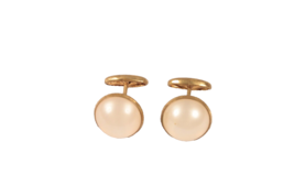 Vintage Ladies Cuff Links Faux Pearl Gold Tone - £5.42 GBP