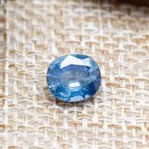 1.59CTS, Natural Blue Sapphire Gemstone, 8x7mm - September Birthstone, Loose Gem - £157.27 GBP