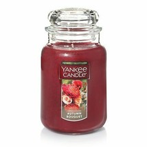 Yankee Candle Autumn Bouquet Large Jar Candle Housewarmer Cinnamon Floral Gift - £23.97 GBP