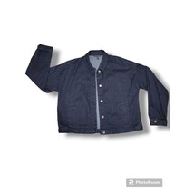 Eileen Fisher Organic Cotton Stretch Denim Dark Blue Jacket - Size XS - £58.74 GBP