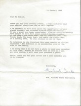 Michael Tanks Signed 1990 Typed Letter Florida State FSU - £19.77 GBP